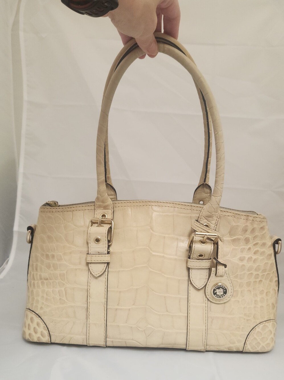 Dooney & Bourke Nile Edition Leather Croc-Embossed Satchel Handbag Great Shape!!